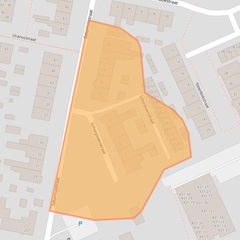 Kaart van postcodegebied 7557LL.