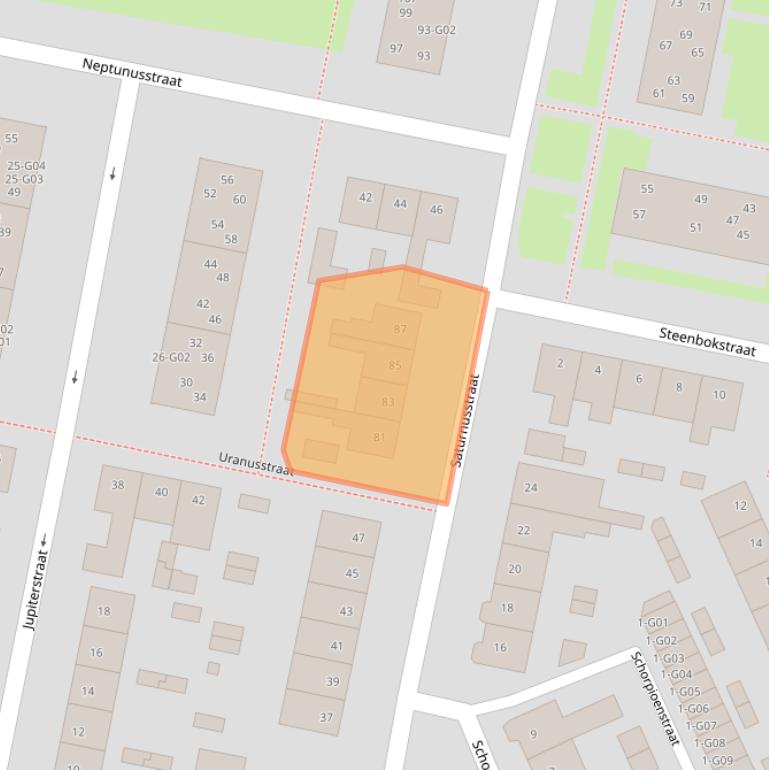 Kaart van postcodegebied 7557LM.