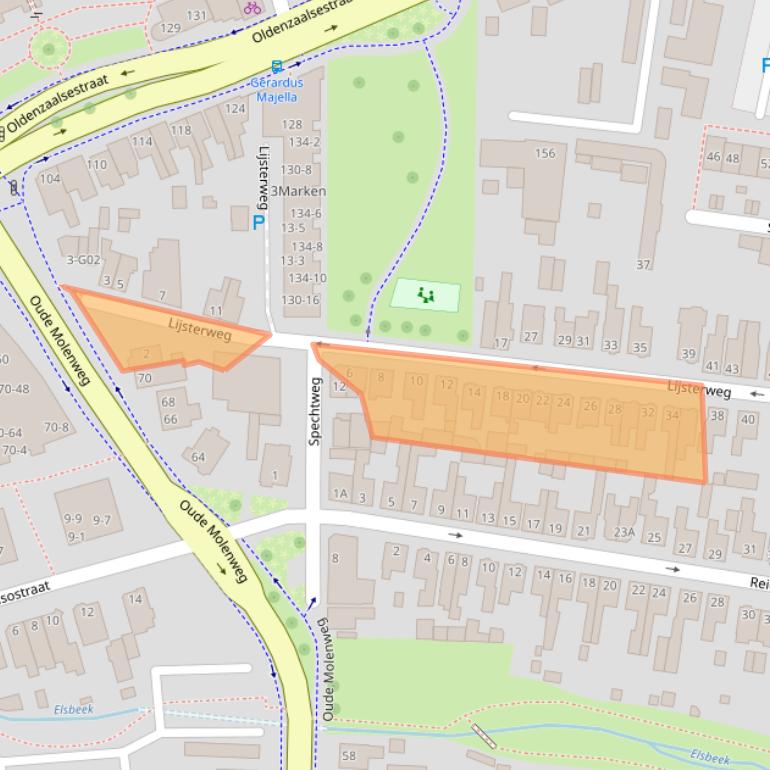 Kaart van postcodegebied 7557PN.