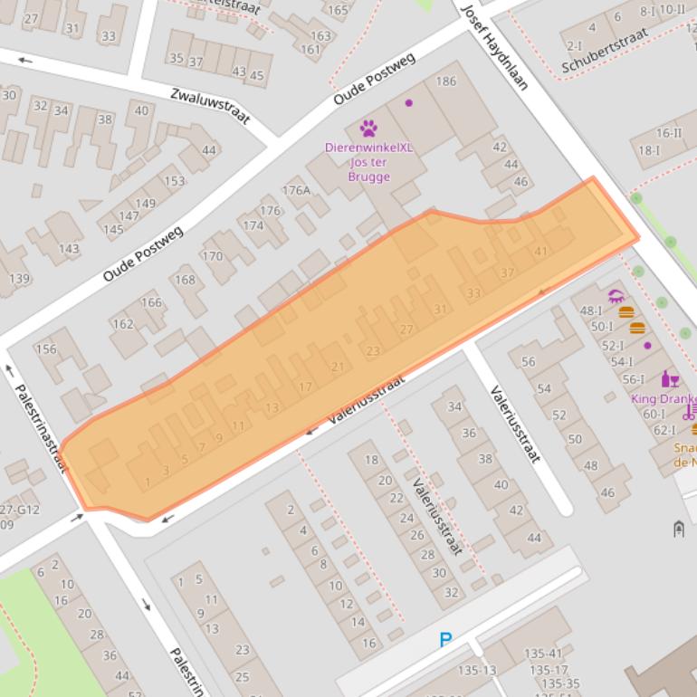 Kaart van postcodegebied 7557RW.
