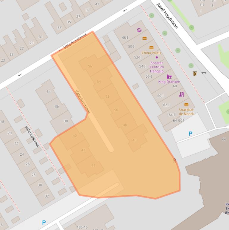 Kaart van postcodegebied 7557RZ.