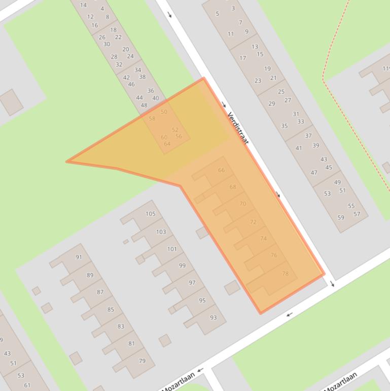 Kaart van postcodegebied 7557SG.