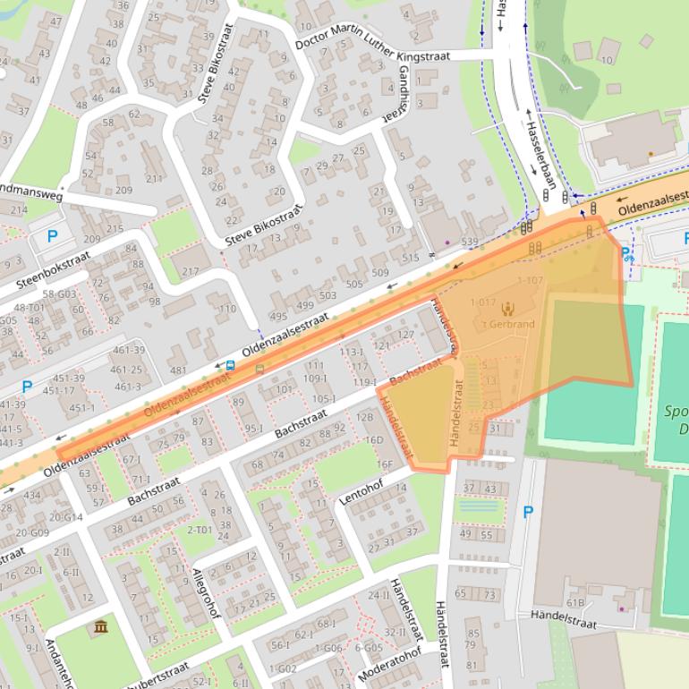 Kaart van postcodegebied 7557TP.