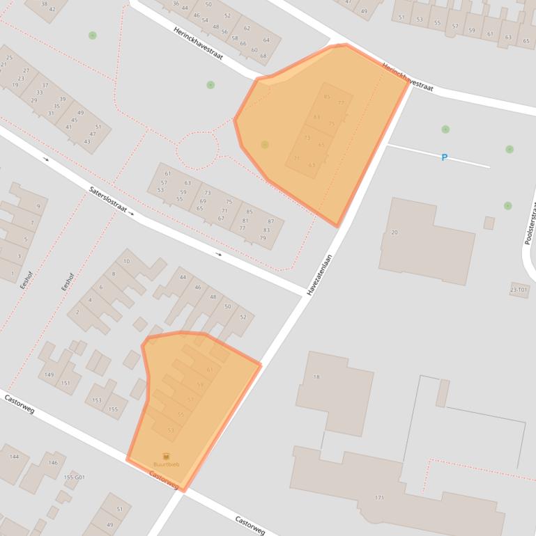 Kaart van postcodegebied 7557VX.