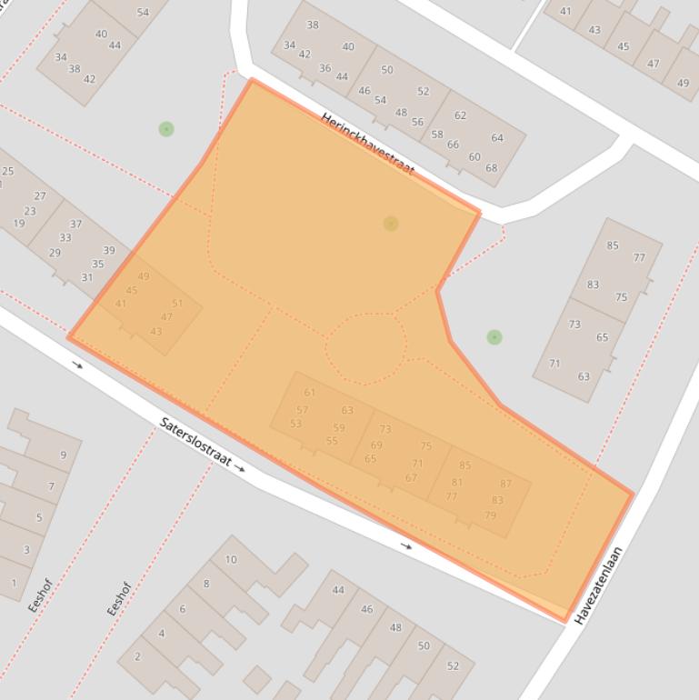 Kaart van postcodegebied 7557WE.