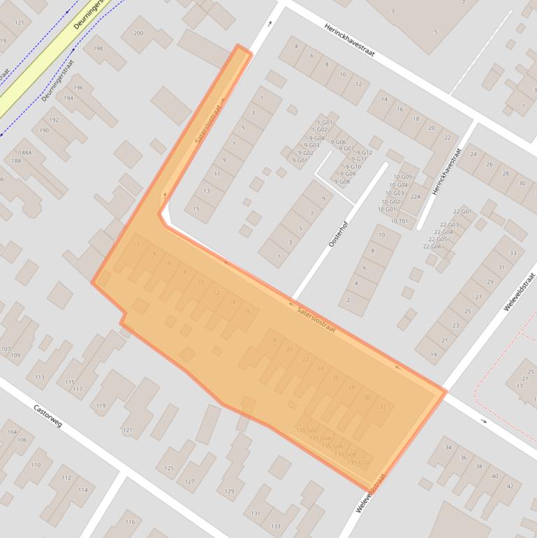 Kaart van postcodegebied 7557WG.