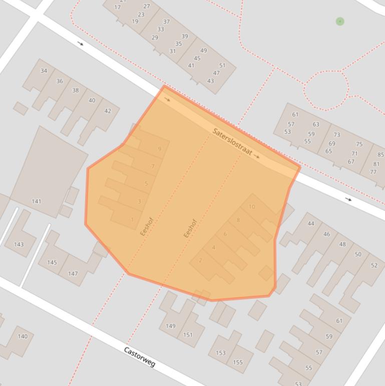 Kaart van postcodegebied 7557WJ.