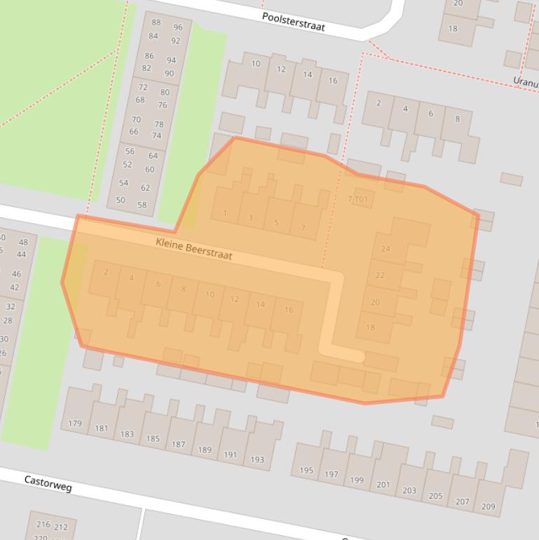 Kaart van postcodegebied 7557WN.