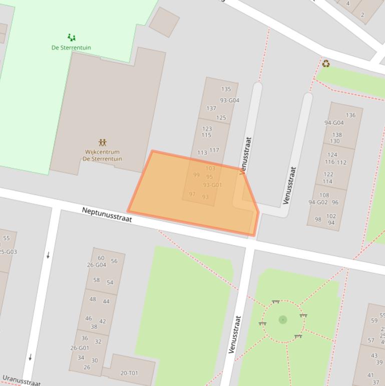 Kaart van postcodegebied 7557WR.