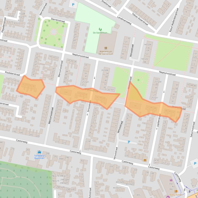 Kaart van postcodegebied 7557WZ.