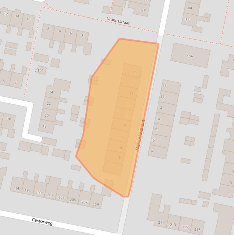 Kaart van postcodegebied 7557XA.