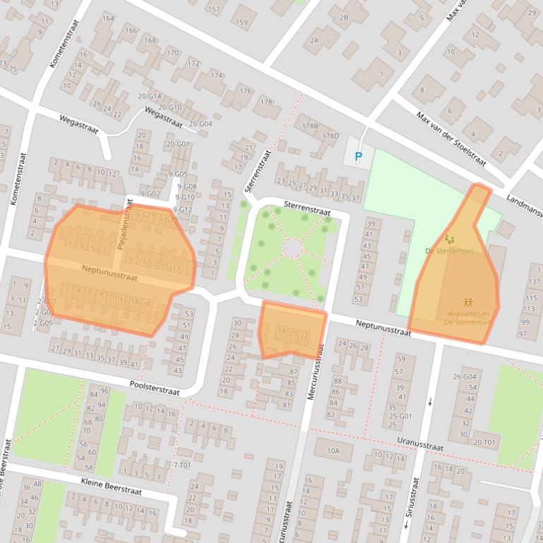 Kaart van postcodegebied 7557XX.