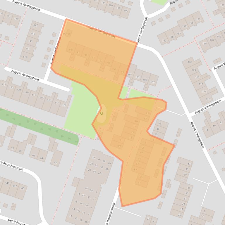 Kaart van postcodegebied 7558AB.