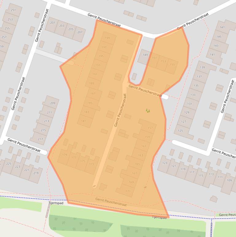 Kaart van postcodegebied 7558BD.