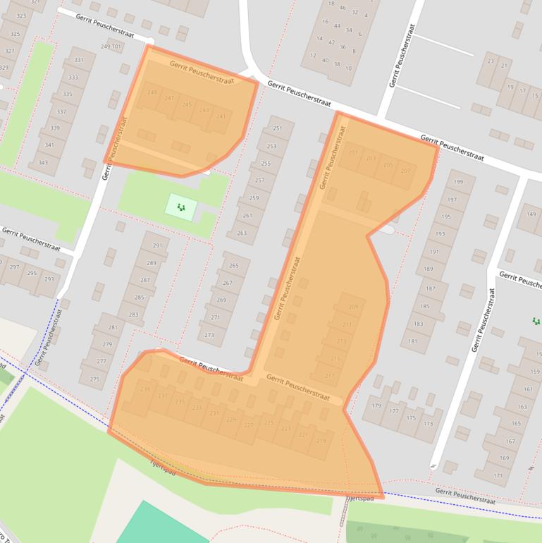 Kaart van postcodegebied 7558BE.