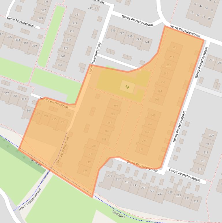 Kaart van postcodegebied 7558BG.