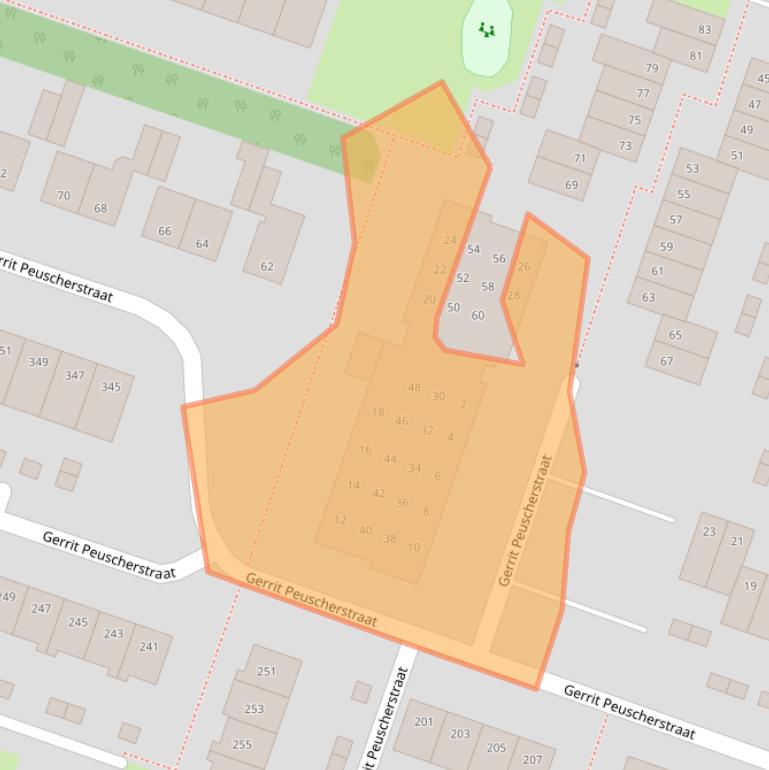 Kaart van postcodegebied 7558BL.