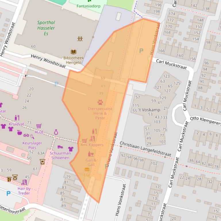 Kaart van postcodegebied 7558BN.