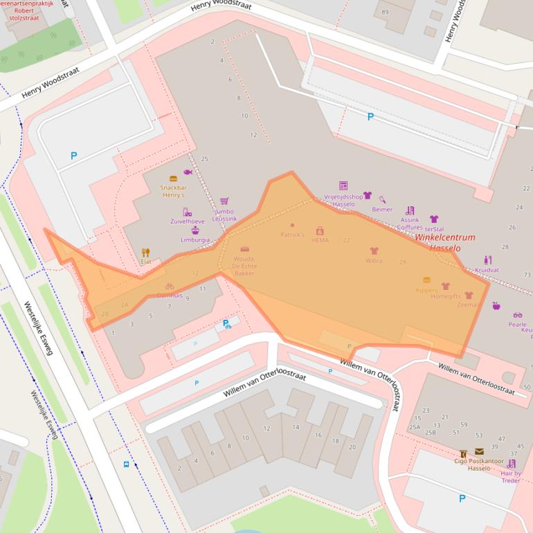 Kaart van postcodegebied 7558CS.