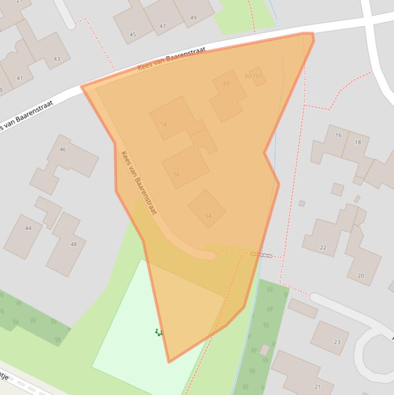 Kaart van postcodegebied 7558DE.