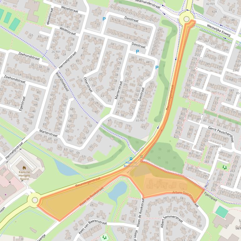 Kaart van postcodegebied 7558DZ.