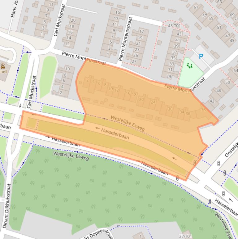 Kaart van postcodegebied 7558EA.