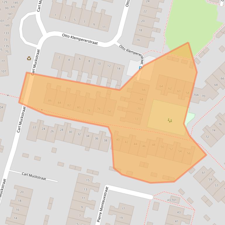 Kaart van postcodegebied 7558ER.