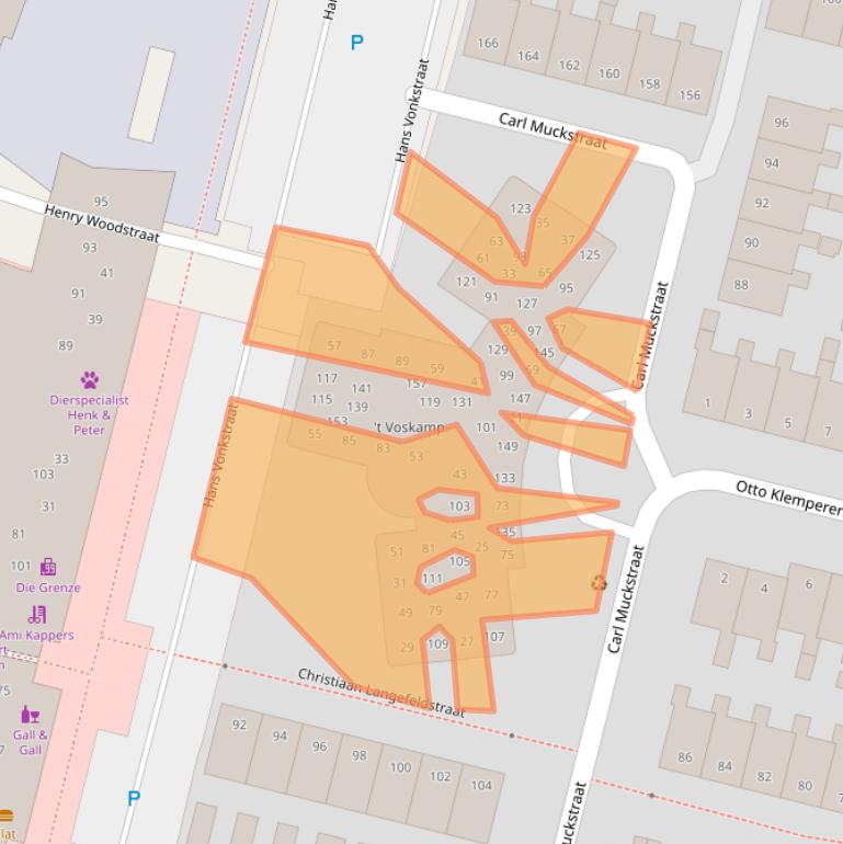 Kaart van postcodegebied 7558EX.