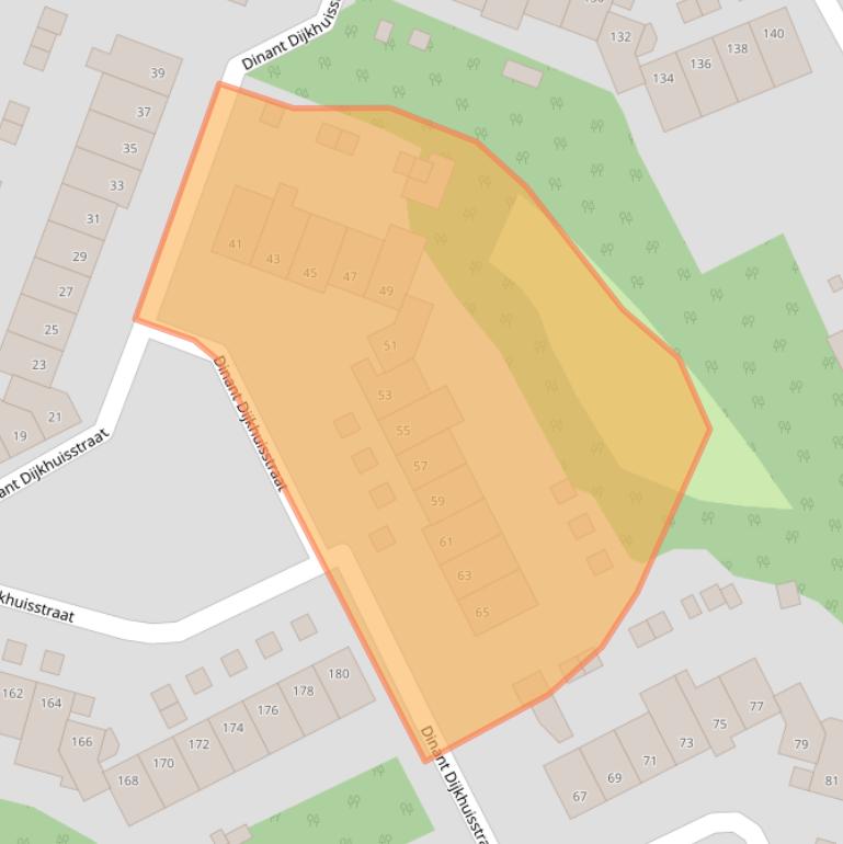 Kaart van postcodegebied 7558GK.