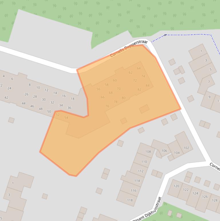 Kaart van postcodegebied 7558GN.