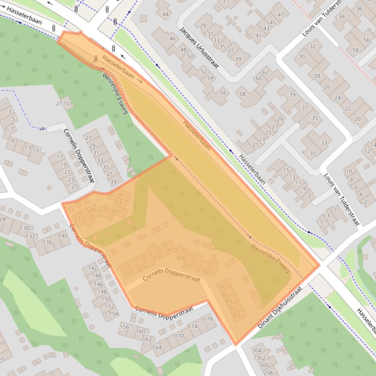 Kaart van postcodegebied 7558GT.