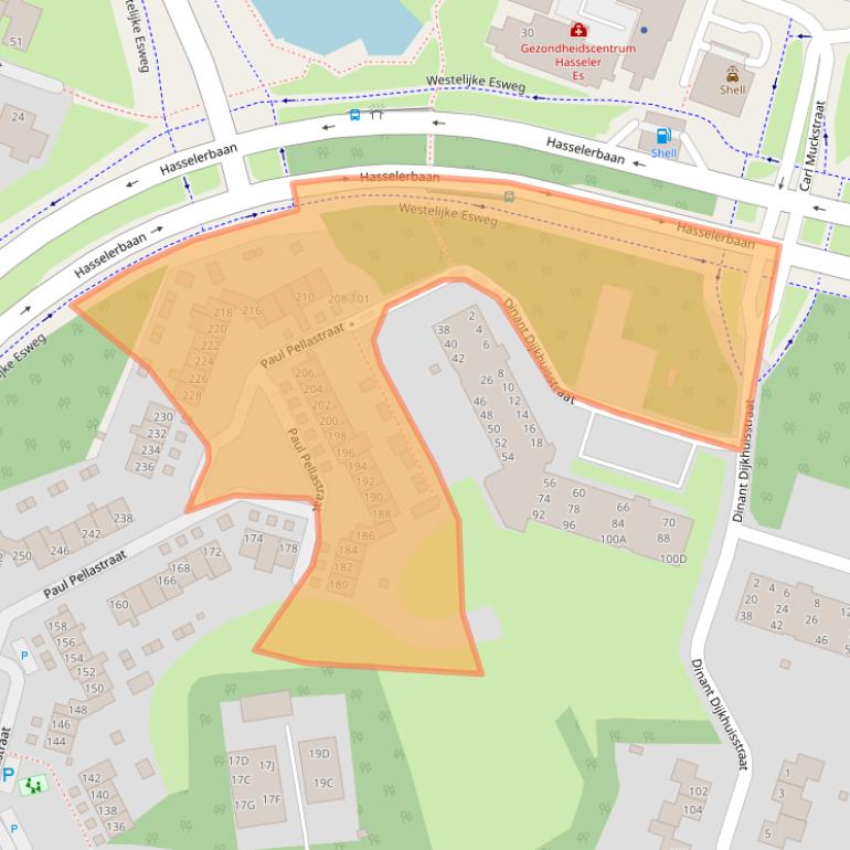 Kaart van postcodegebied 7558HL.