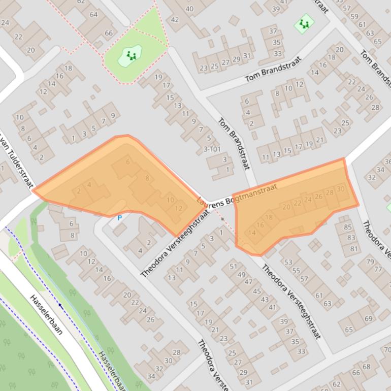 Kaart van postcodegebied 7558HP.