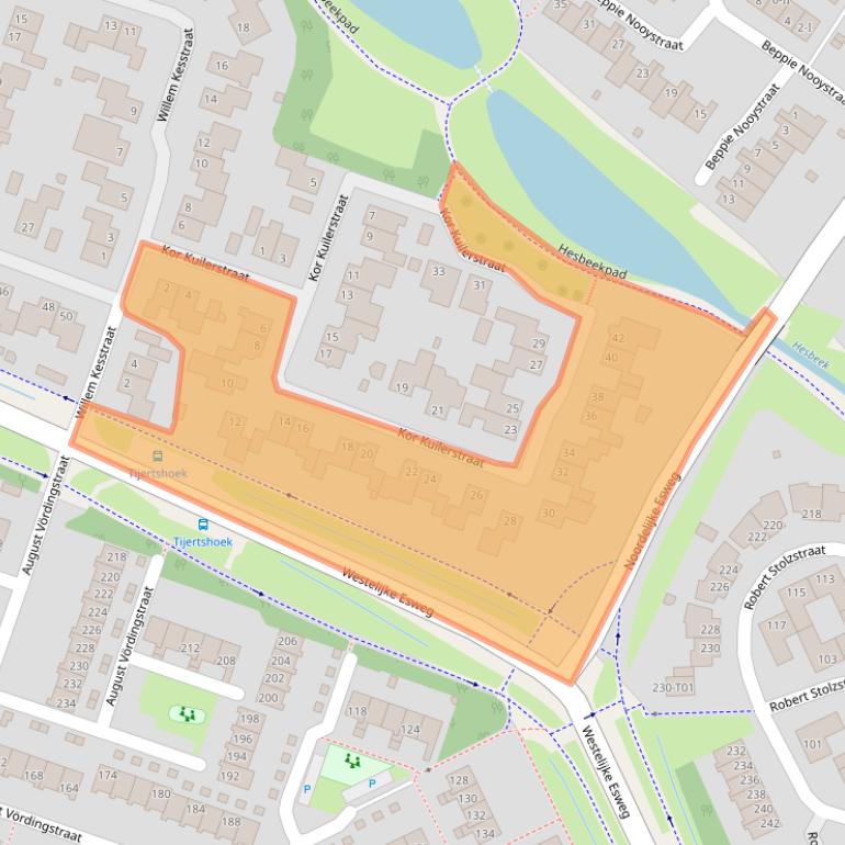 Kaart van postcodegebied 7558KC.