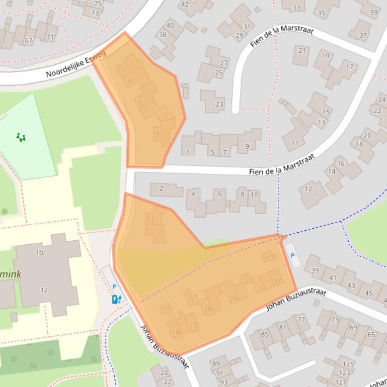 Kaart van postcodegebied 7558LG.