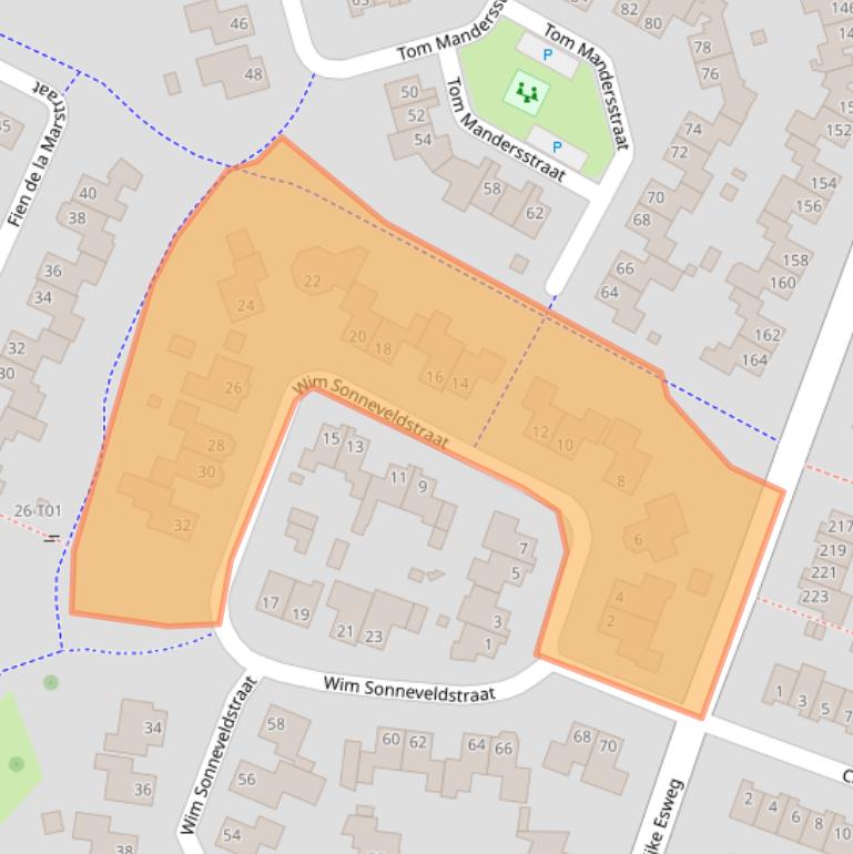 Kaart van postcodegebied 7558LV.