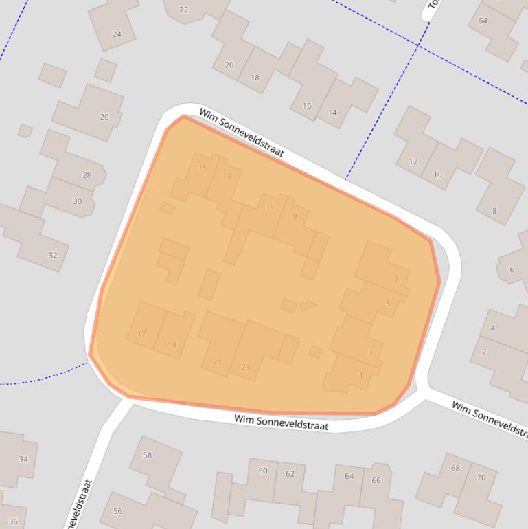 Kaart van postcodegebied 7558LX.