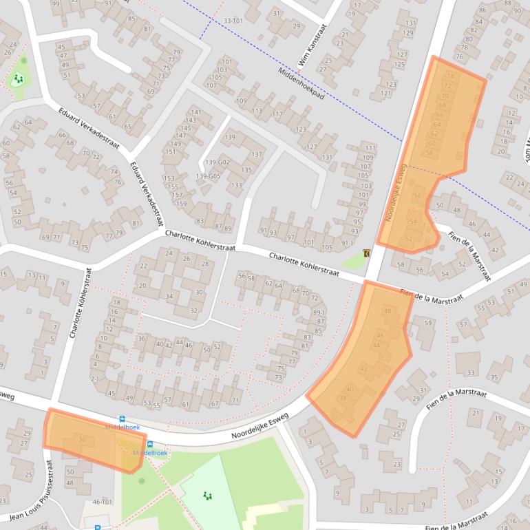 Kaart van postcodegebied 7558ME.