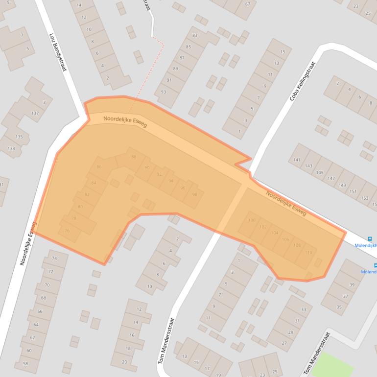 Kaart van postcodegebied 7558MG.