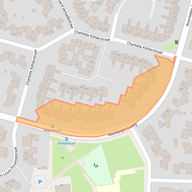 Kaart van postcodegebied 7558ML.