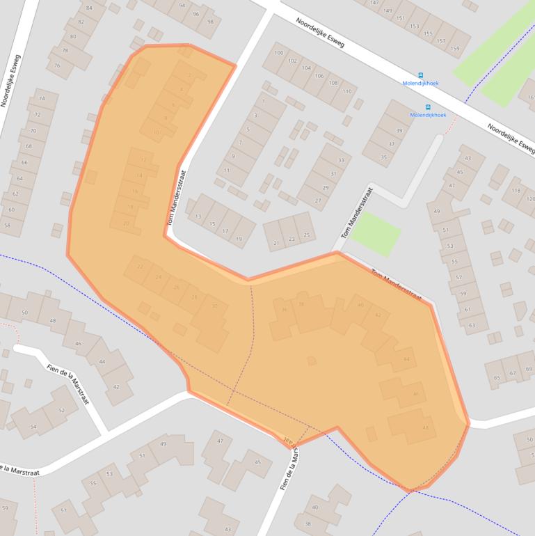 Kaart van postcodegebied 7558MP.