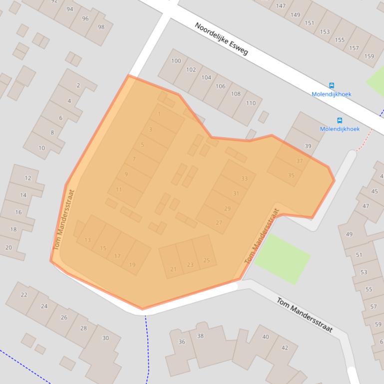 Kaart van postcodegebied 7558MS.