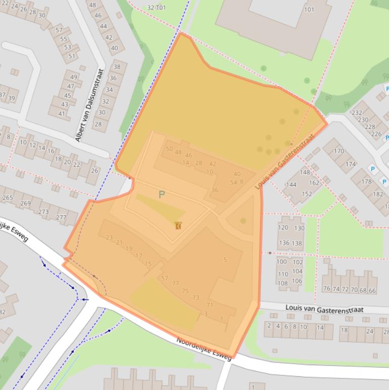 Kaart van postcodegebied 7558MV.