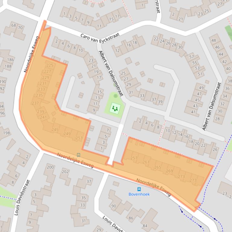 Kaart van postcodegebied 7558MZ.