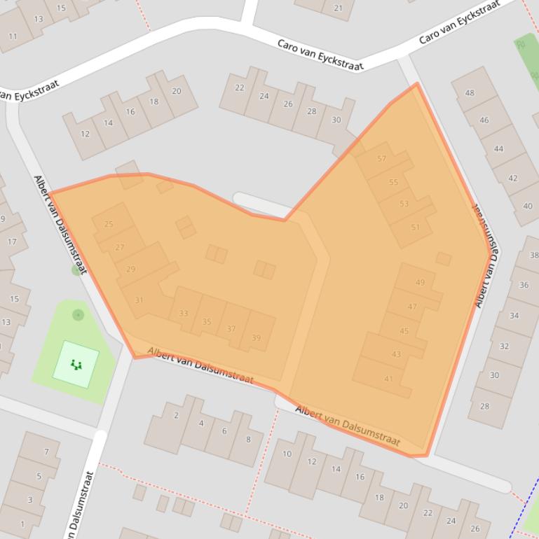 Kaart van postcodegebied 7558NC.