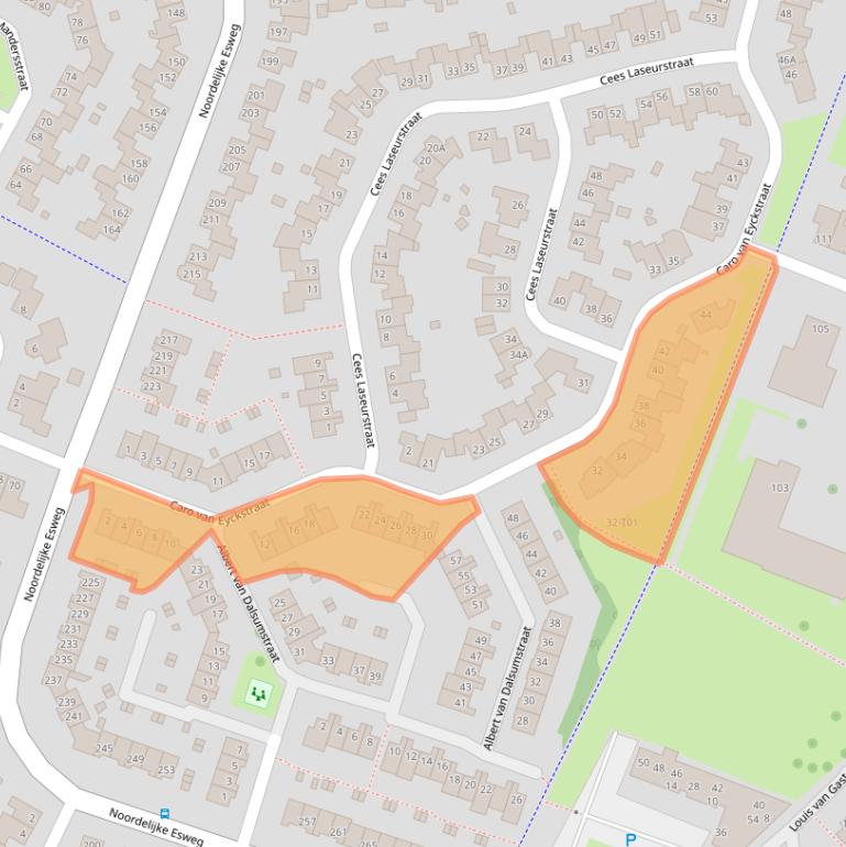 Kaart van postcodegebied 7558NG.