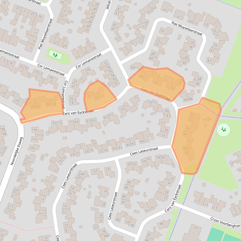 Kaart van postcodegebied 7558NH.