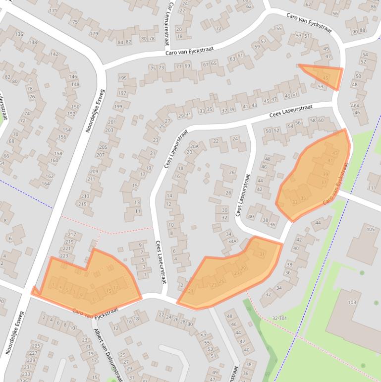 Kaart van postcodegebied 7558NJ.