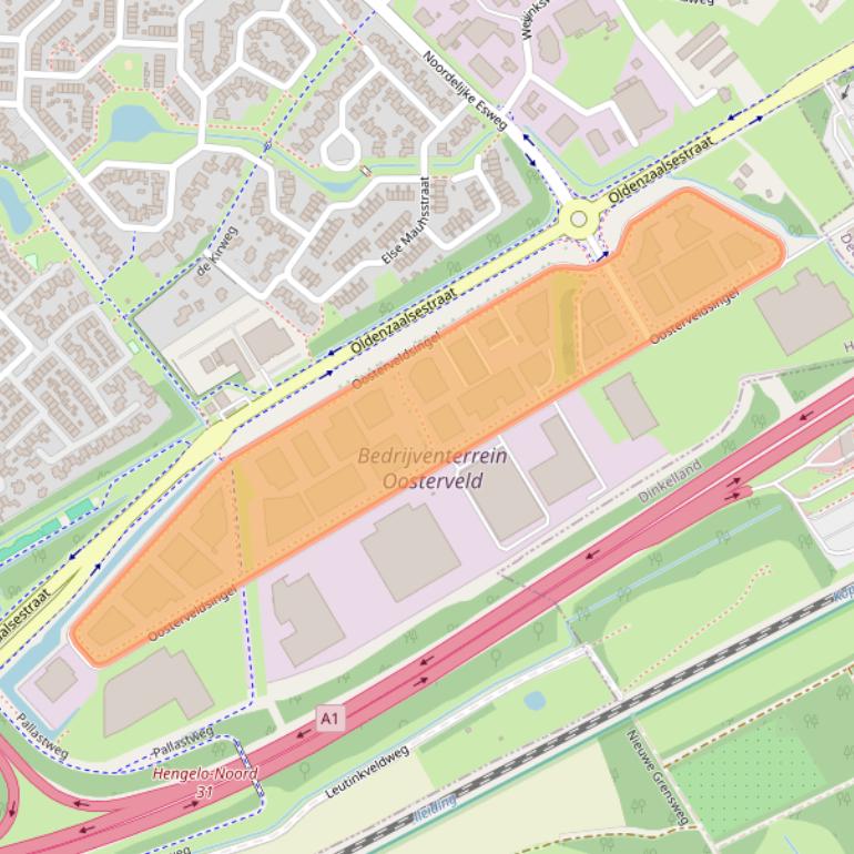 Kaart van postcodegebied 7558PJ.