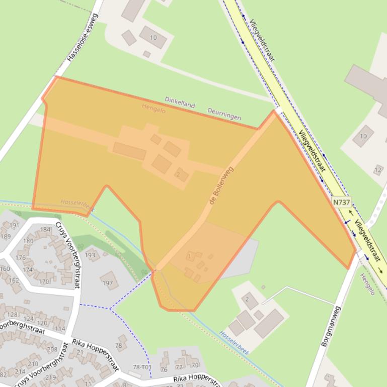 Kaart van postcodegebied 7558PM.